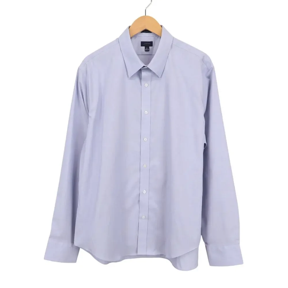 J.Crew Classic Bowery Wrinkle-free Dress Shirt Point Collar Fairweather Blue XL